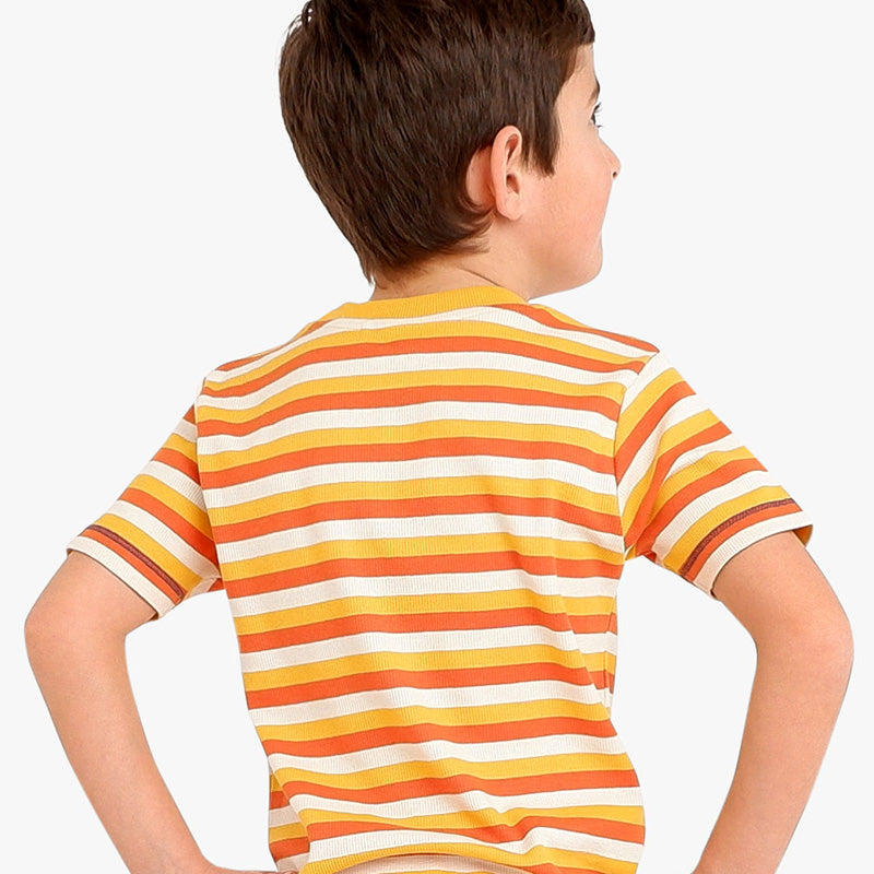Alba Of Denmark Bell T-shirt - Citrus Retro Stripes
