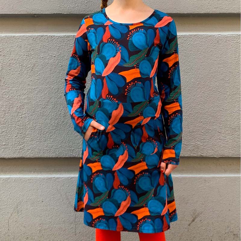 Cissi och Selma Long Sleeve Kids Dress - Abstract