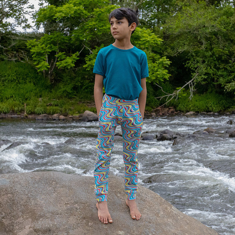 -30% off- Coddi & Womple Rainbow River Kids Climber Pants - Vintage Surf (Only 2 left! 9y, 10y)