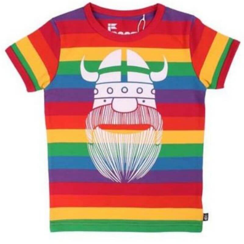 Danefae Erik the Viking Pride Kids T-Shirt - Rainbow Stripe