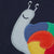 -20% off- Frugi Little Creature Appliqué T-shirt - Indigo Rainbow Snail (Last one! 6-12m)