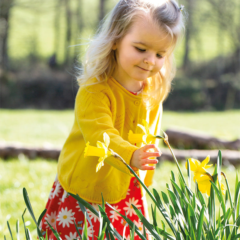 Frugi Piper Pointelle Cardigan - Bumblebee (Only 2 left! 4-5y)