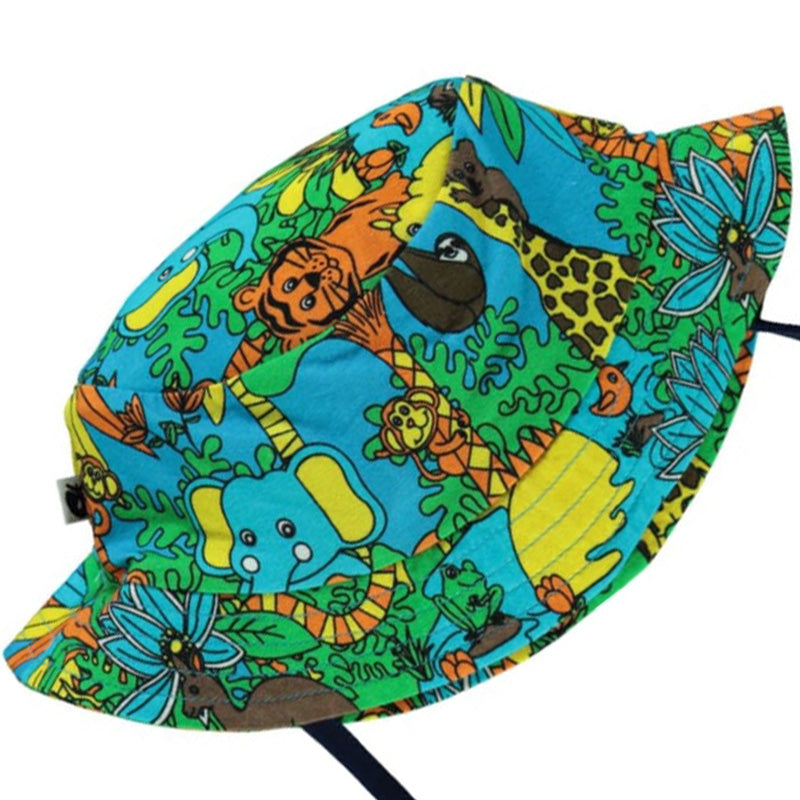 -30% off- Smafolk Jungle Animals Sun Hat - Ocean Blue