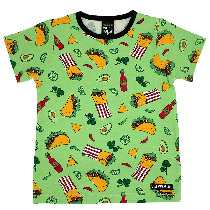 Villervalla Kids Taco T-Shirt - Leaf Green