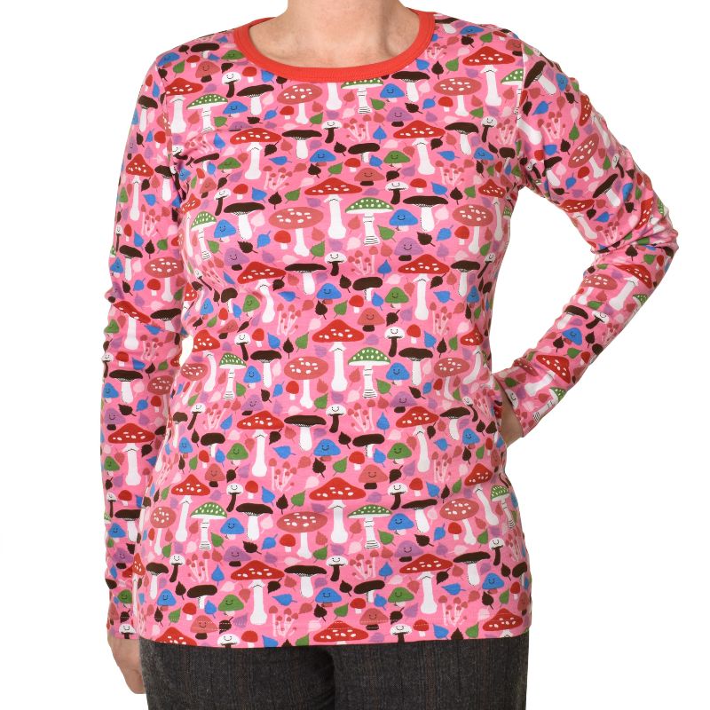 DUNS Sweden Adult Mushroom Long Sleeve Top - Pink