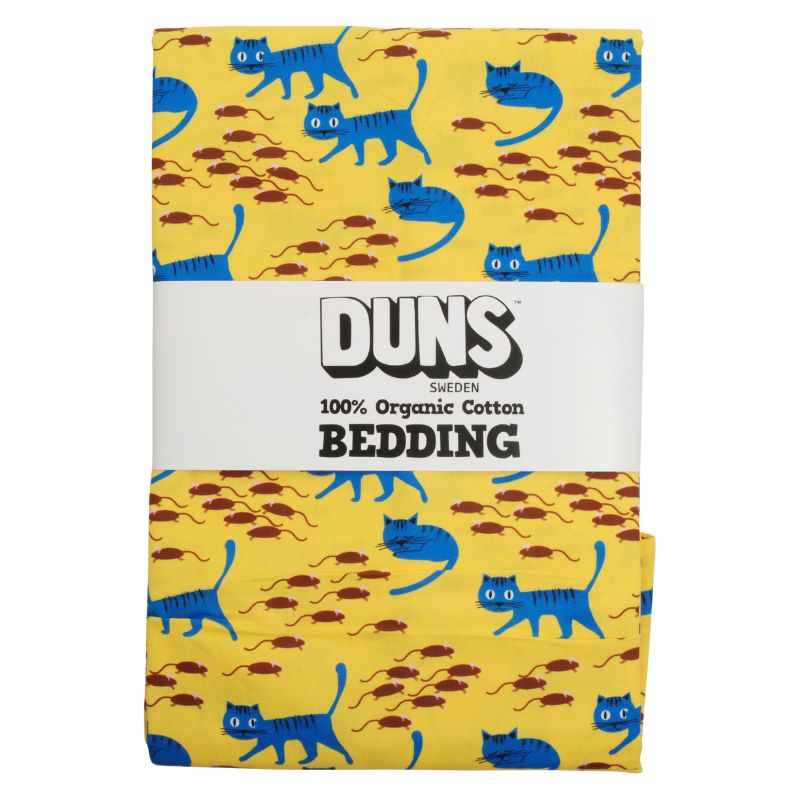 DUNS Sweden Cat Bedding - Lemon Chrome Yellow - Single Bed