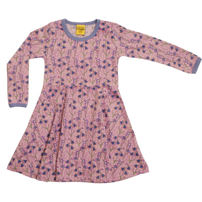 DUNS Sweden Bluebells Skater Dress - Light Purple - Long Sleeve