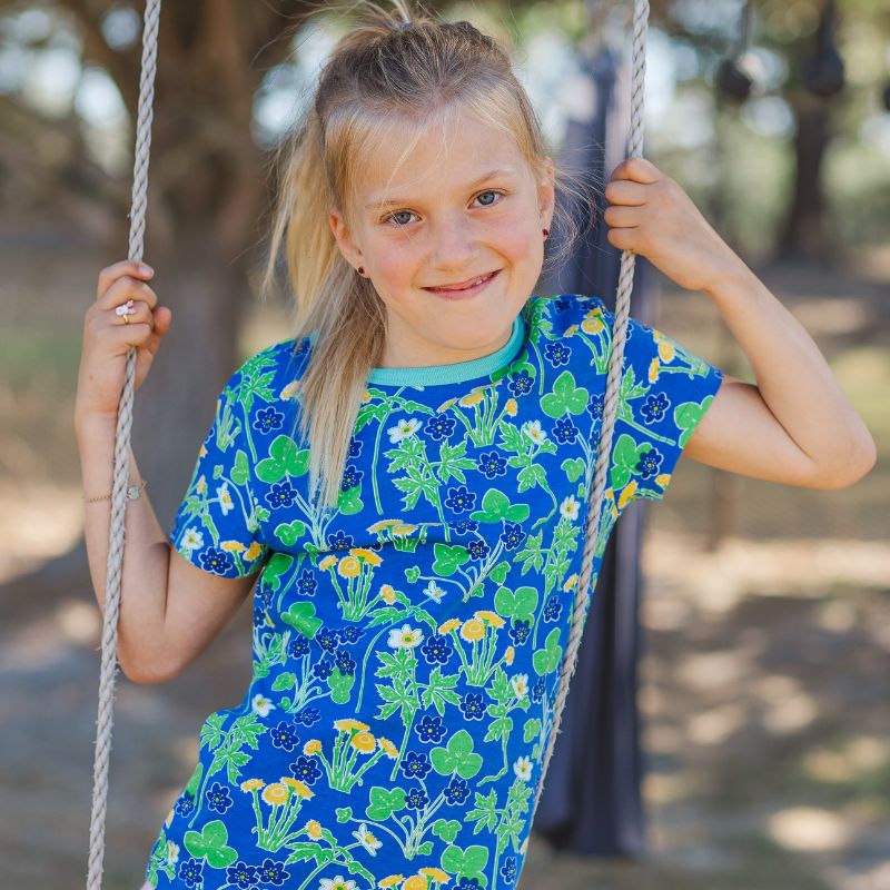 DUNS Sweden Kids Coltsfoot T-shirt - Blue