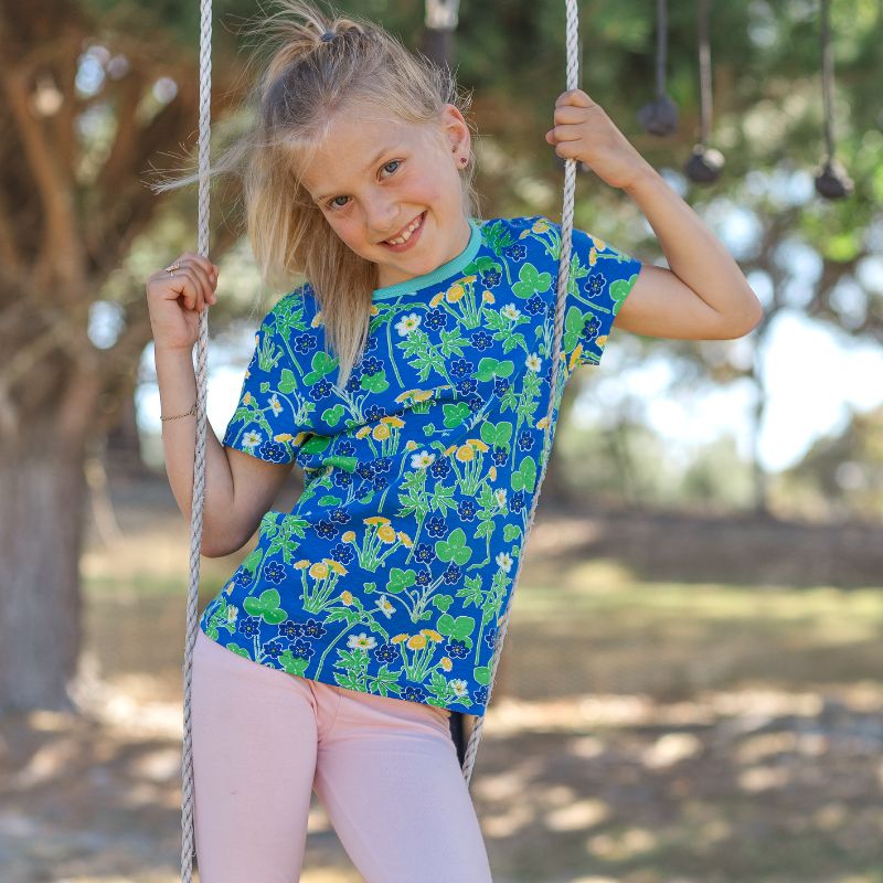 DUNS Sweden Kids Coltsfoot T-shirt - Blue