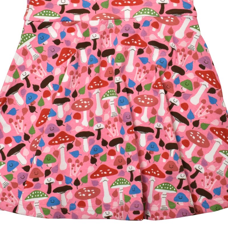 DUNS Sweden Mushroom Skater Dress - Pink - Long Sleeve