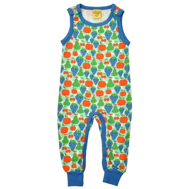 DUNS Sweden Fruit Dungarees - Beach Glass Blue