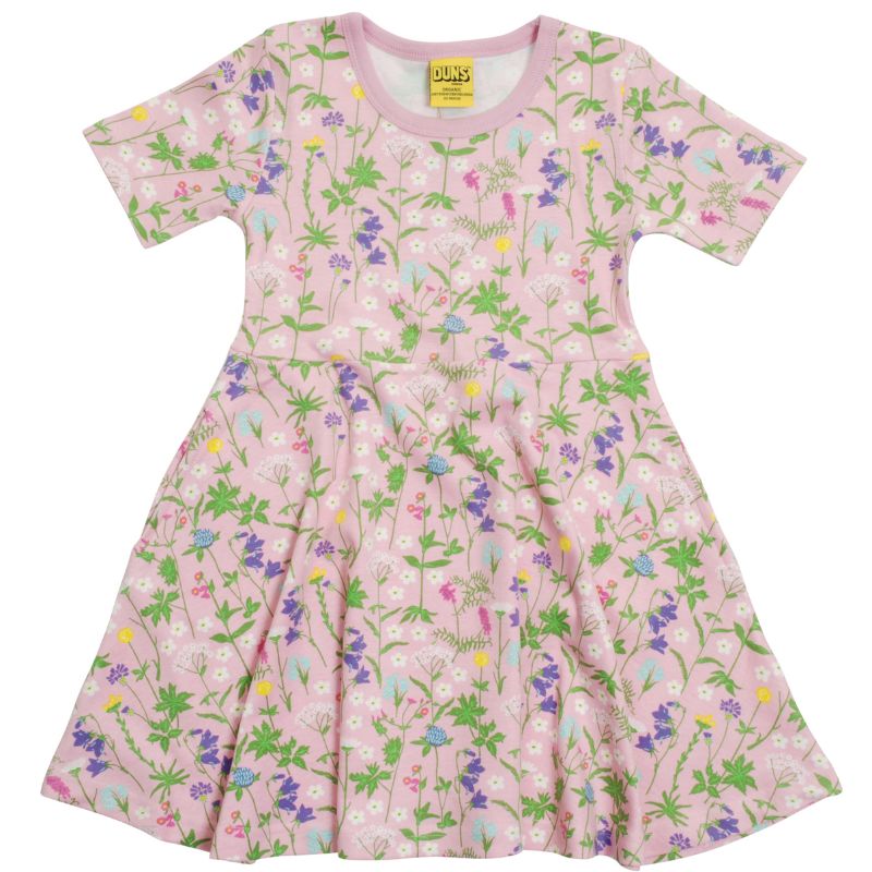 DUNS Sweden Wild Flowers Skater Dress - Short Sleeve - Pink