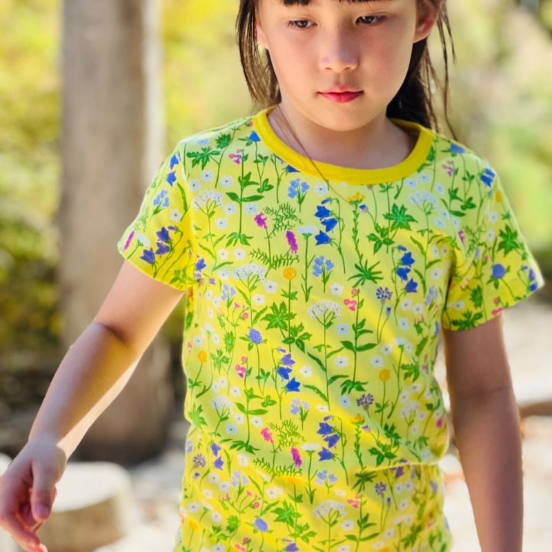 DUNS Sweden Kids Wild Flowers T-shirt - Yellow