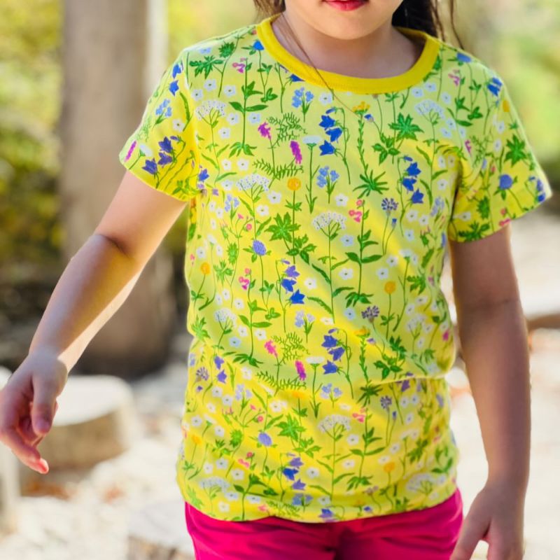 DUNS Sweden Kids Wild Flowers T-shirt - Yellow