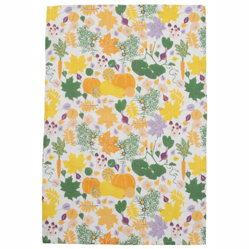 DUNS Sweden Fall Flowers Kitchen Towel - Purple