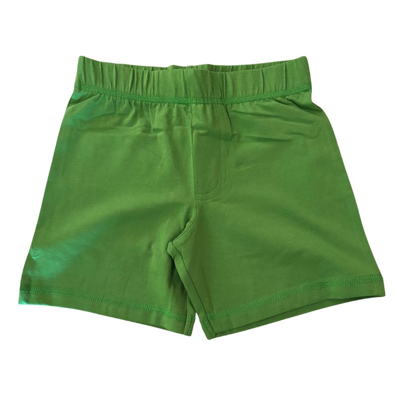 Green shorts on a white background