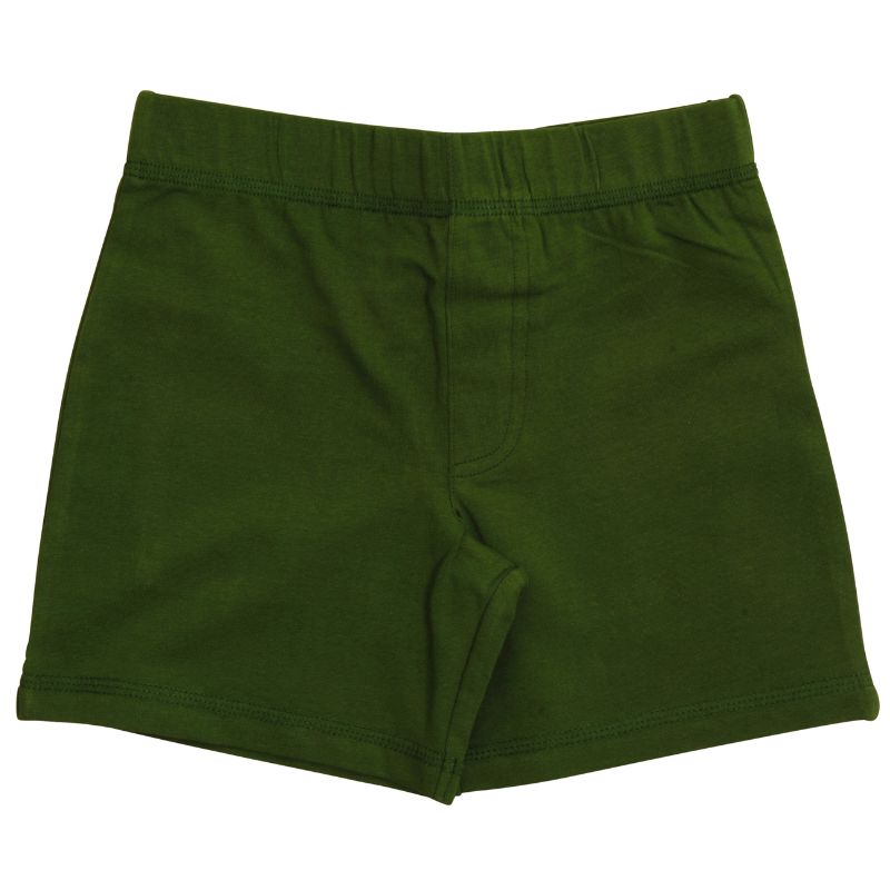 Green shorts on a white background