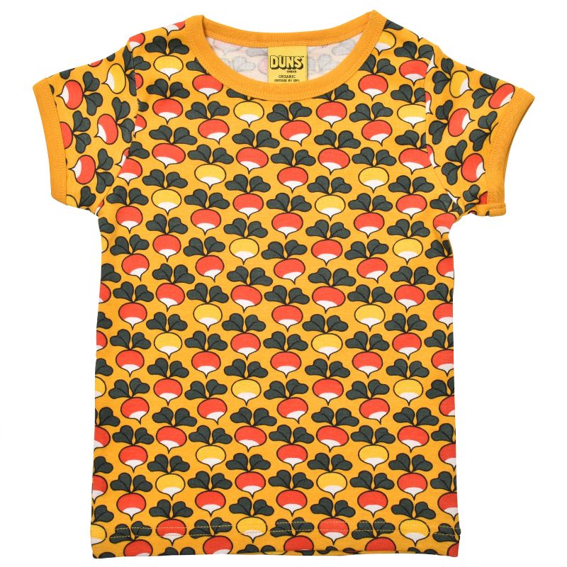 DUNS Sweden Kids Multi Radish T-shirt - Mineral Yellow