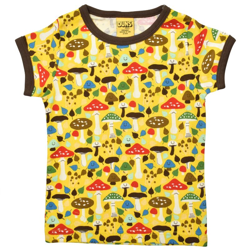 DUNS Sweden Kids Mushroom T-shirt - Yellow