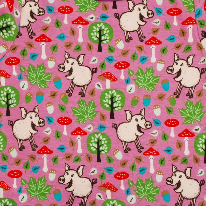 DUNS Sweden Kids Pigs and Acorns T-shirt - Violet Tulle Purple