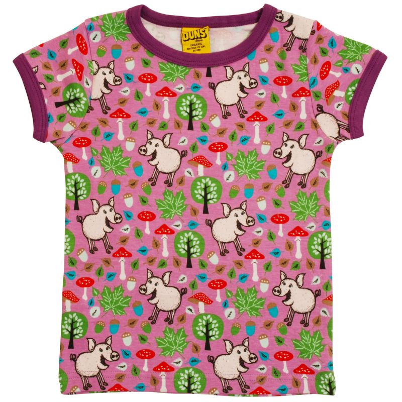 DUNS Sweden Kids Pigs and Acorns T-shirt - Violet Tulle Purple