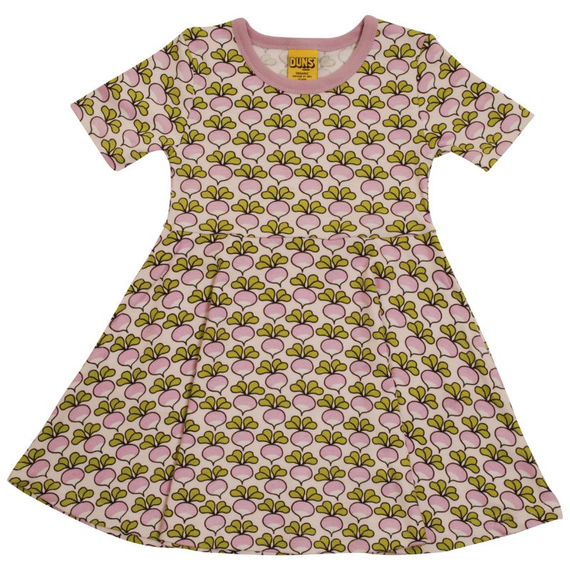 DUNS Sweden Radish Skater Dress - Almost Mauve Purple - Short Sleeve