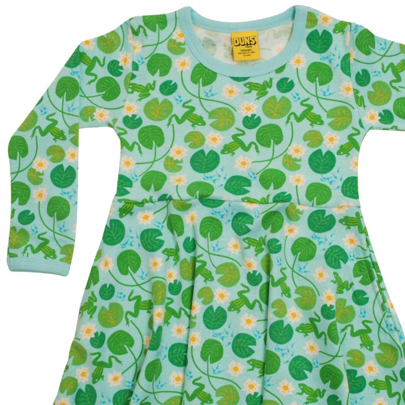 DUNS Sweden Water Lilies Skater Dress - Long Sleeve