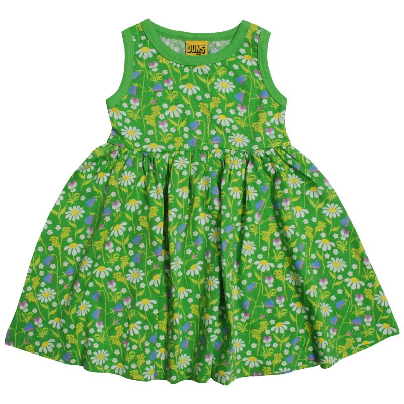 DUNS Sweden Summer Days Floral Sleeveless Twirly Dress - Green