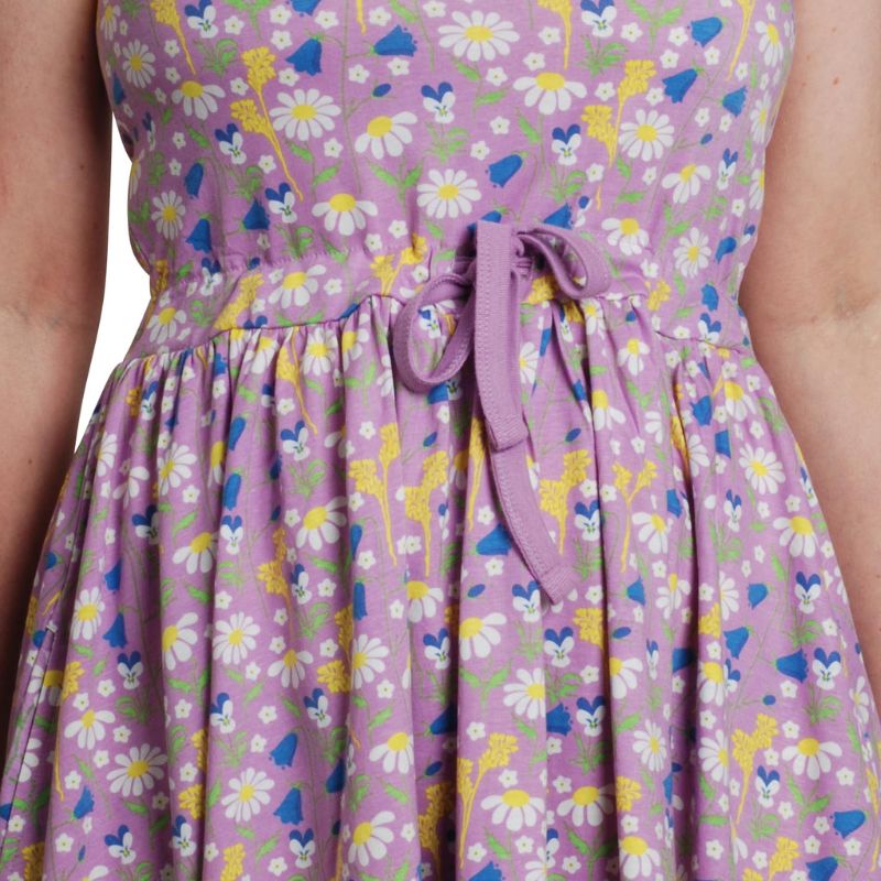 DUNS Sweden Adult Summer Days Floral Sleeveless Twirly Dress - Violet