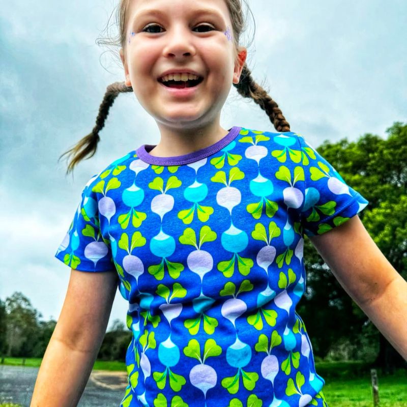 DUNS Sweden Kids Big Radish T-shirt - Blue
