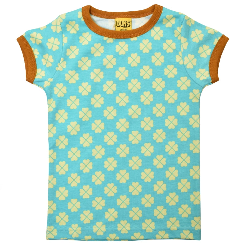 DUNS Sweden Kids Clover T-shirt - Capri Blue