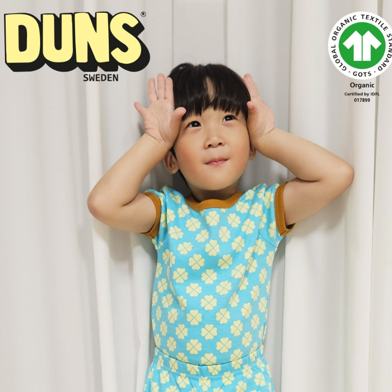 DUNS Sweden Kids Clover T-shirt - Capri Blue