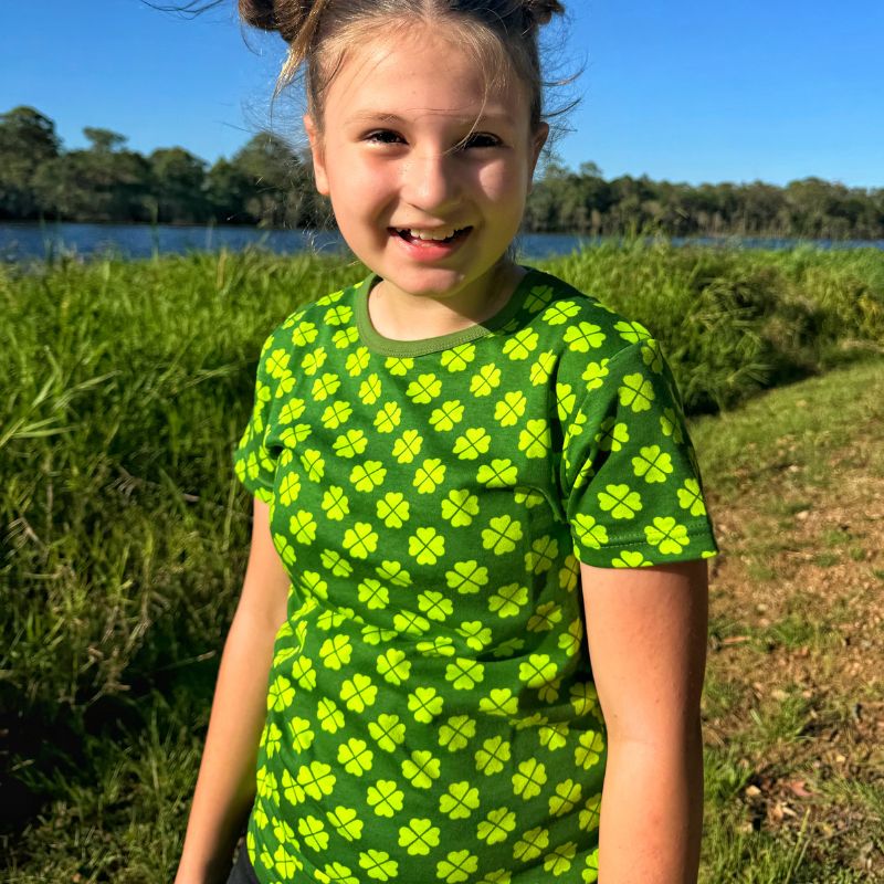 DUNS Sweden Kids Clover T-shirt - Treetop Green