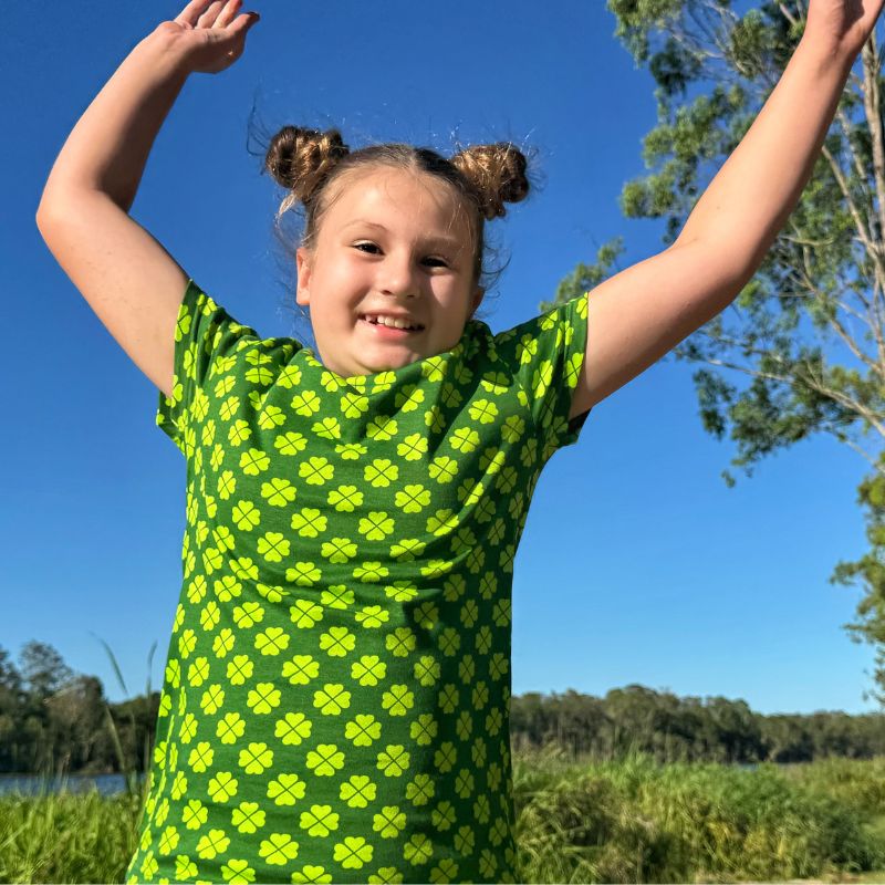 DUNS Sweden Kids Clover T-shirt - Treetop Green