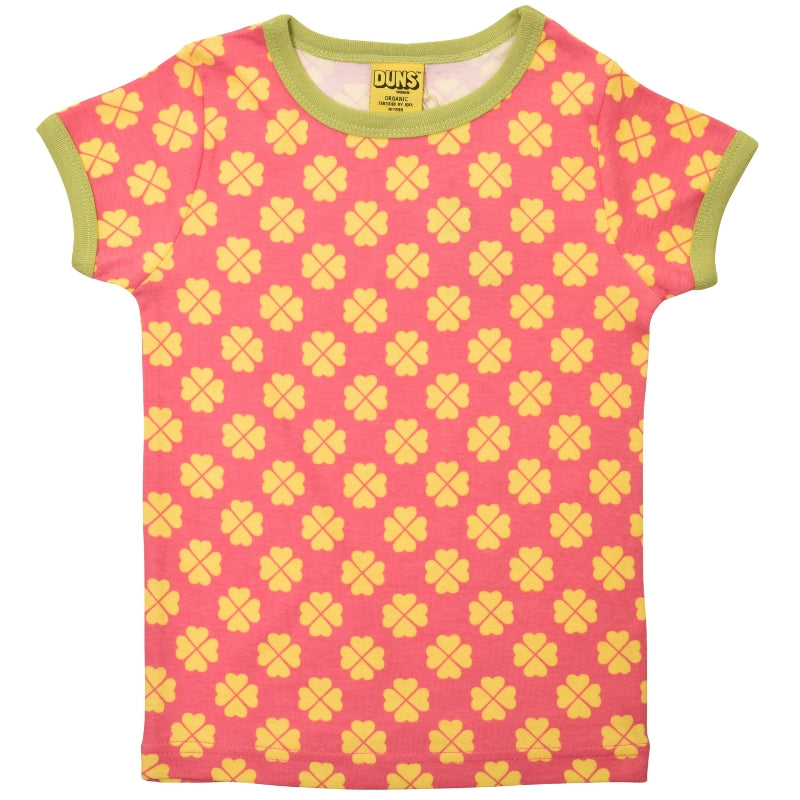 DUNS Sweden Kids Clover T-shirt - Hot Pink