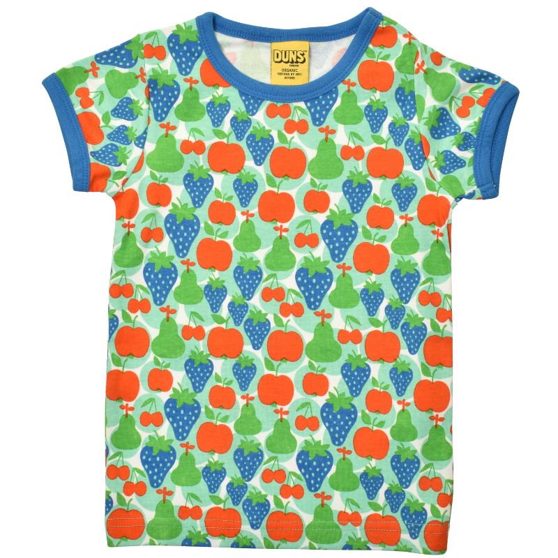 DUNS Sweden Kids Fruit T-shirt - Beach Glass Blue