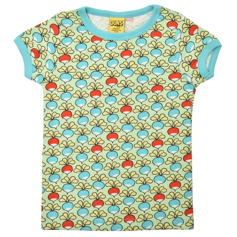 DUNS Sweden Kids Multi Radish T-shirt - Ash Green