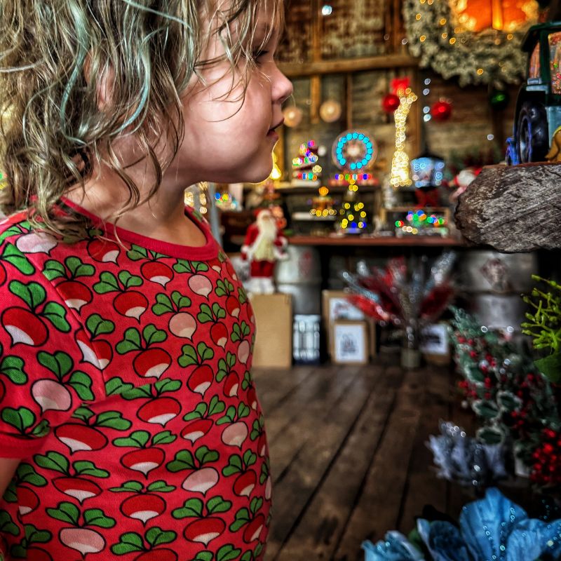 DUNS Sweden Kids Multi Radish T-shirt - Rouge Red