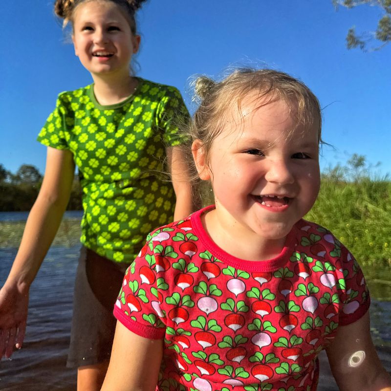 DUNS Sweden Kids Multi Radish T-shirt - Rouge Red