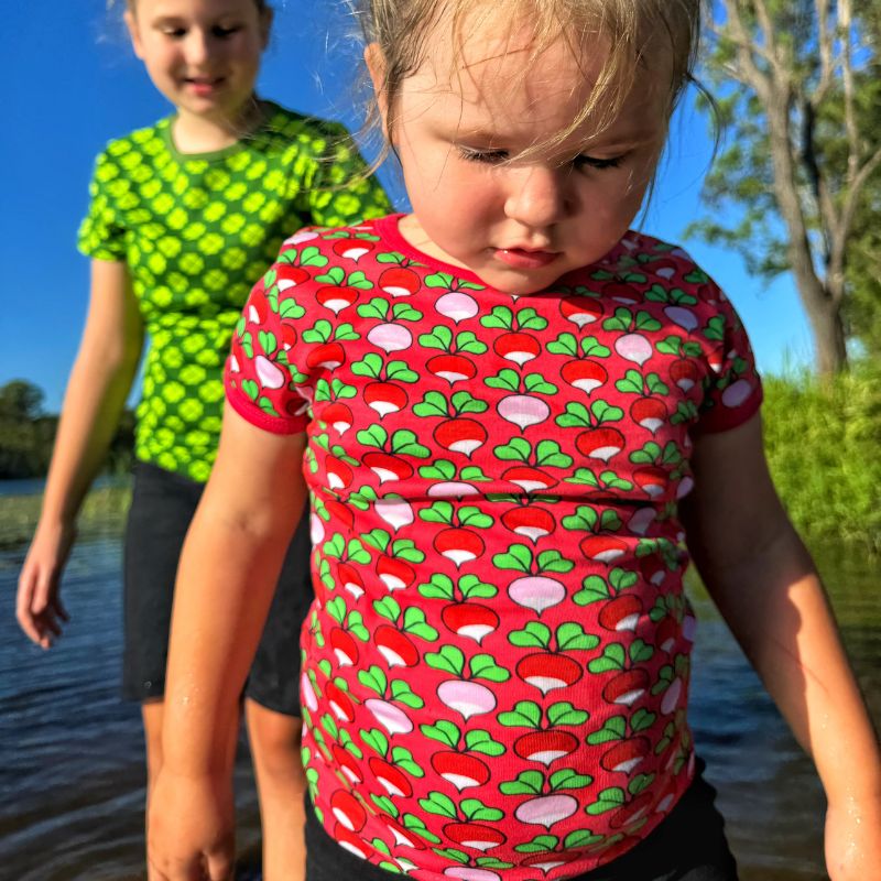 DUNS Sweden Kids Multi Radish T-shirt - Rouge Red
