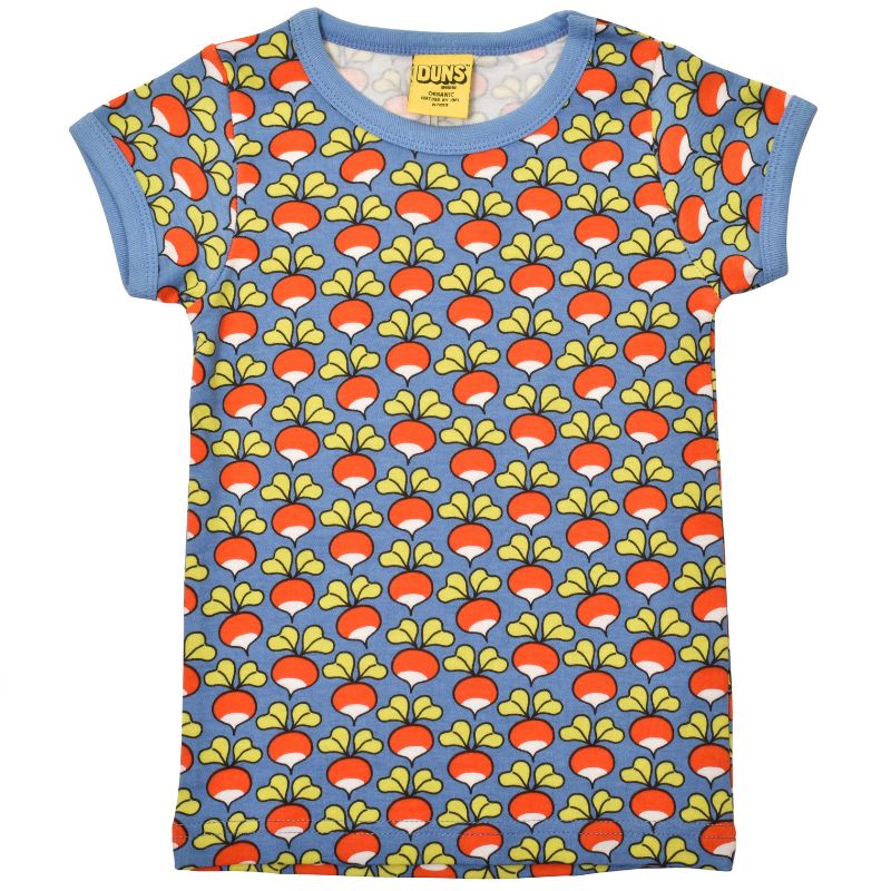 DUNS Sweden Kids Radish T-shirt - Marina Blue