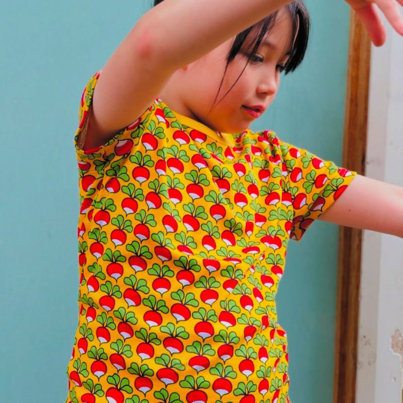 DUNS Sweden Kids Radish T-shirt - Citrus Yellow