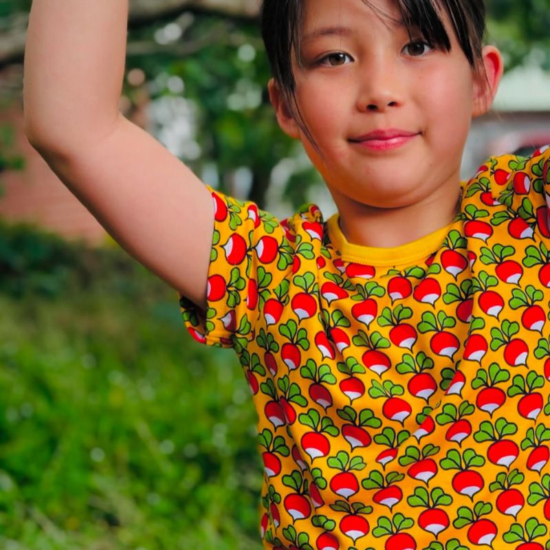DUNS Sweden Kids Radish T-shirt - Citrus Yellow