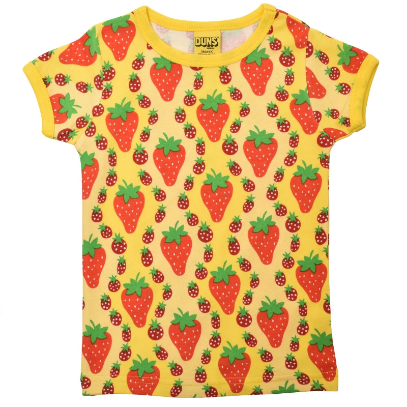 DUNS Sweden Kids Strawberries T-shirt - Yellow