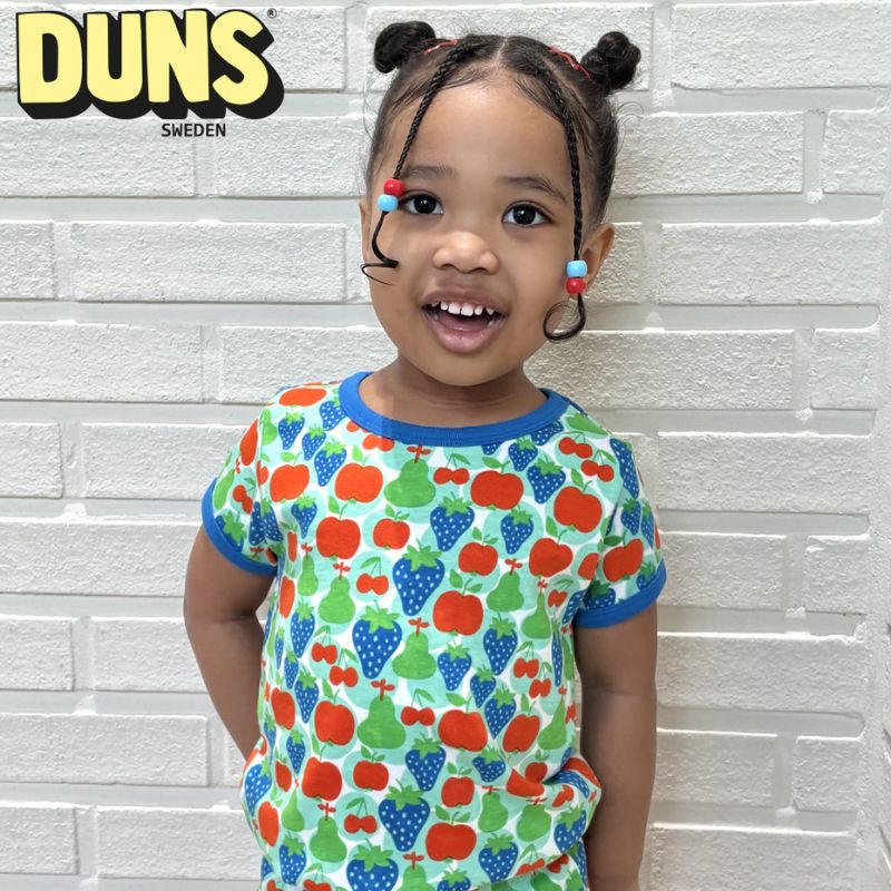 DUNS Sweden Kids Fruit T-shirt - Beach Glass Blue