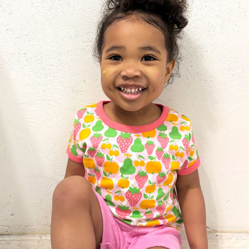 DUNS Sweden Kids Fruit T-shirt - Blushing Pink