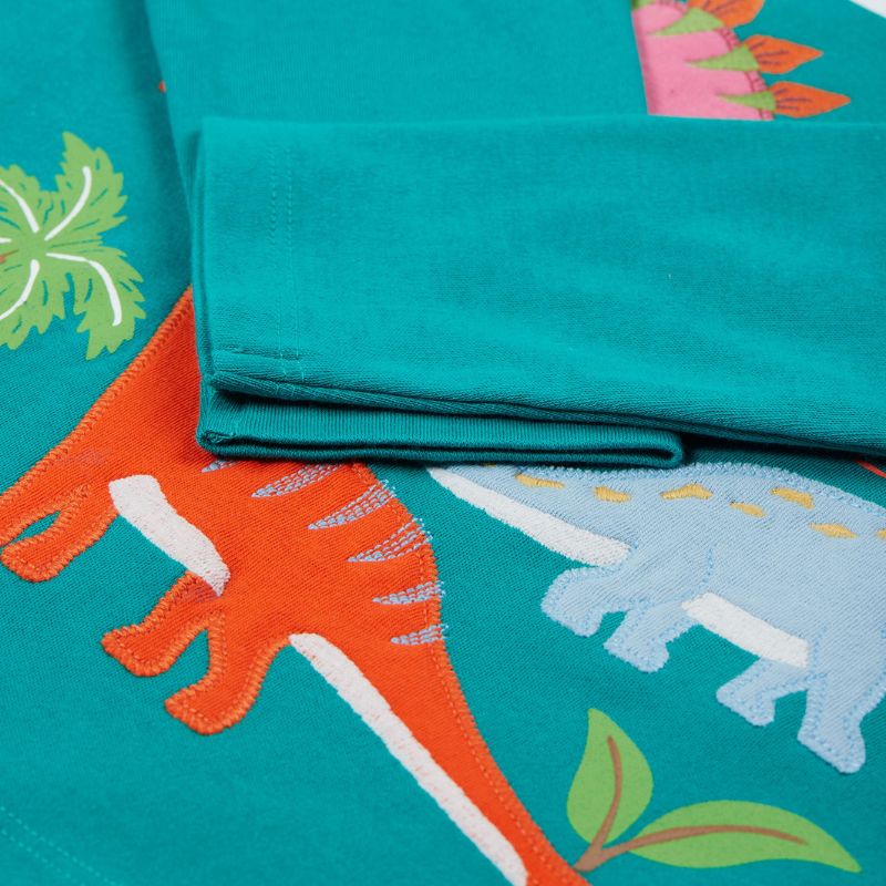 Frugi Adventure Appliqué Top - Iguana/Dinosaur