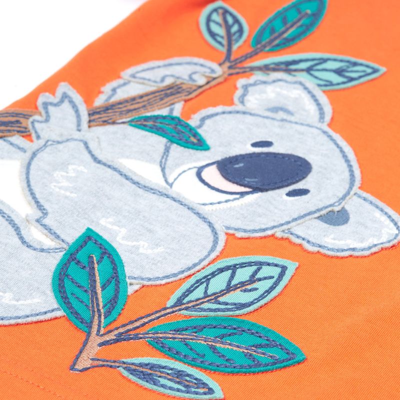 Frugi Carsen Appliqué T-shirt - Cool Koala