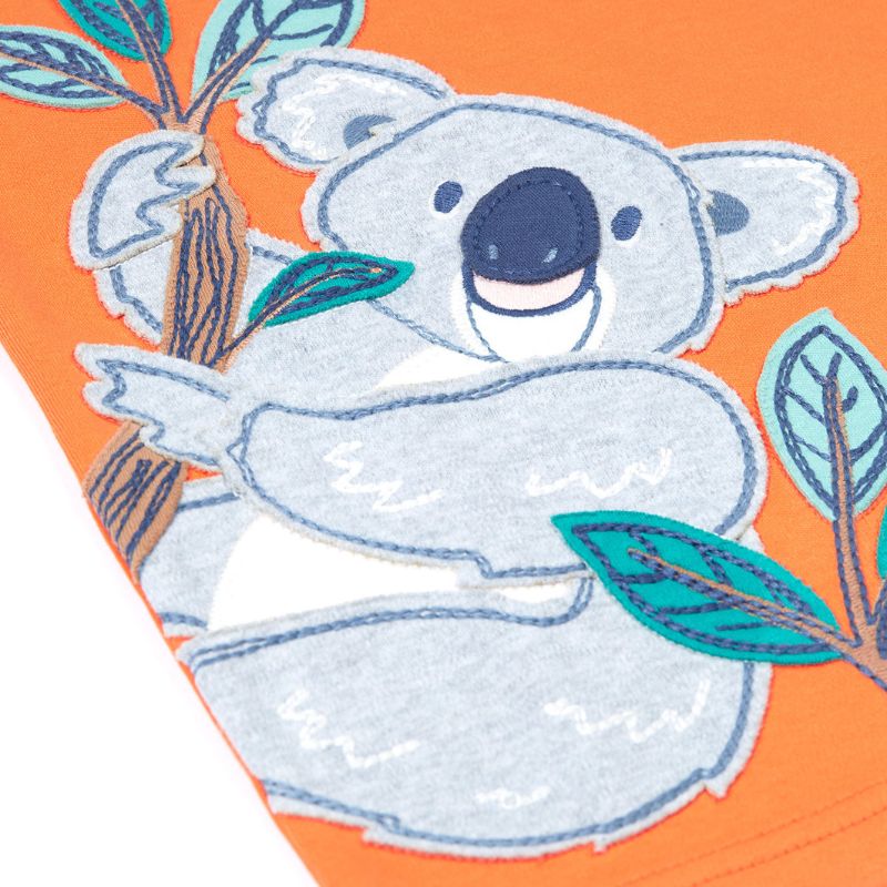 Frugi Carsen Appliqué T-shirt - Cool Koala