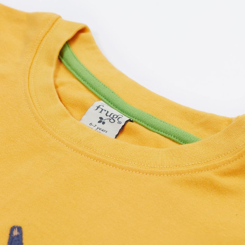 Frugi Carsen Appliqué T-shirt - Bumblebee/Peacock Spider